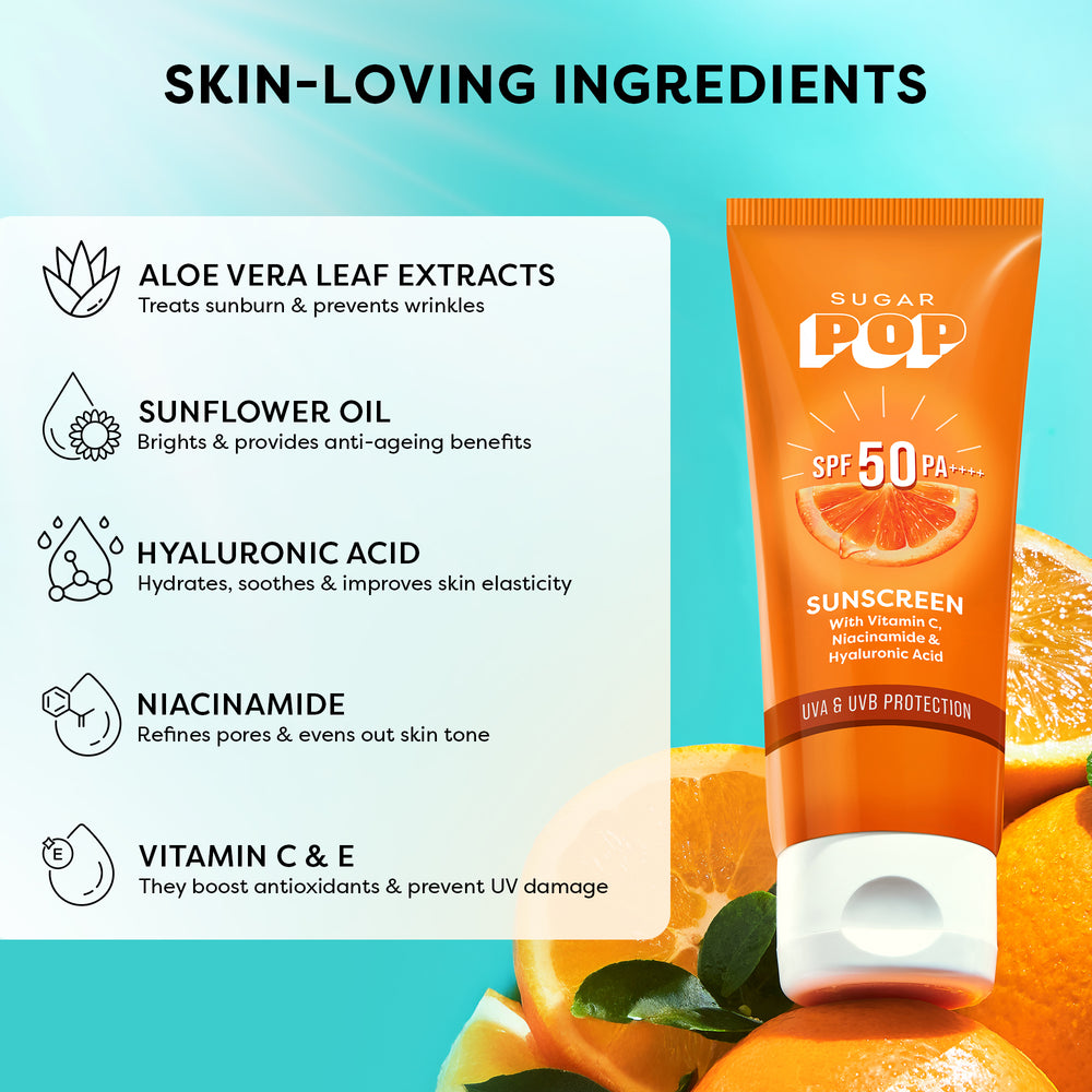 Spf 50 sunscreen with vitamin c